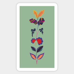 colorful tropical plants Magnet